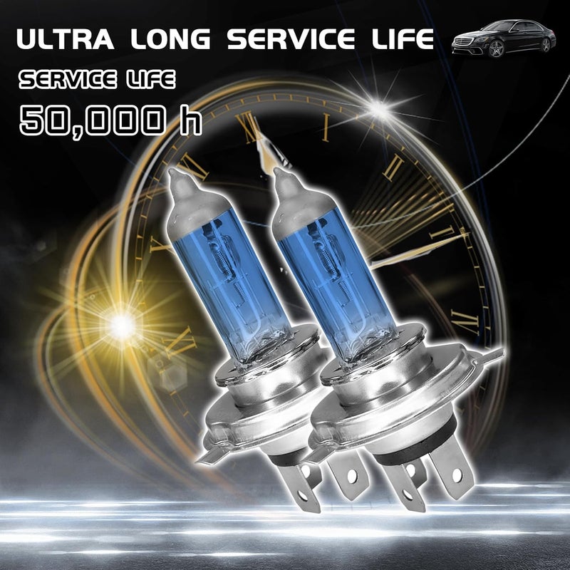SamWinGear H4 Headlight Bulb H4 Halogen Head Light Bulbs, Ultra White Bright Halogen Headlight Bulb 12V 100W High Beam Low Beam Fog Light Bulbs, Universal Light Lamp for Most Cars, Trucks, SUVs (H4) - Image 4